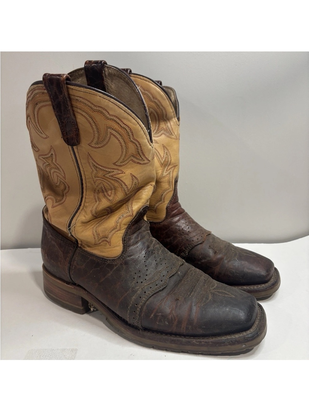 Double H Work Boots Men Sz 10.5 D USA Bison Wide Square Toe DH4305